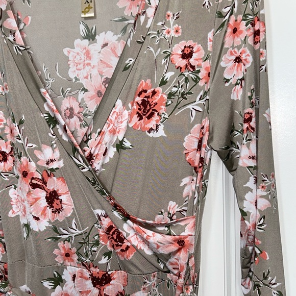 LARA WRAP DRESS FLORAL PRINT MAXI SIZE MEDIUM EUC - Picture 4 of 9